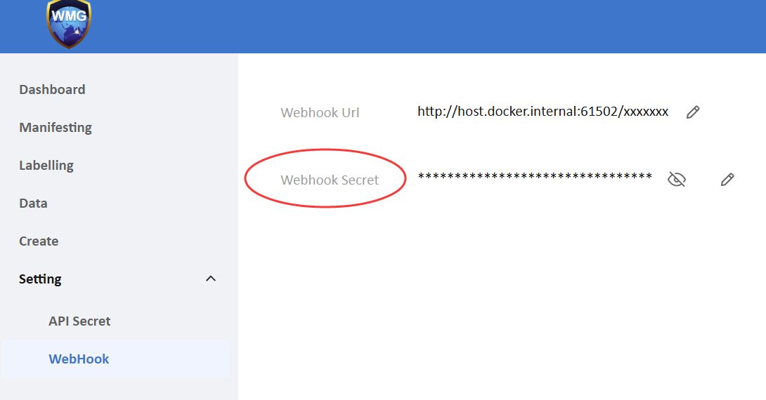 Where to configure the callback webhook url and webhook secret key